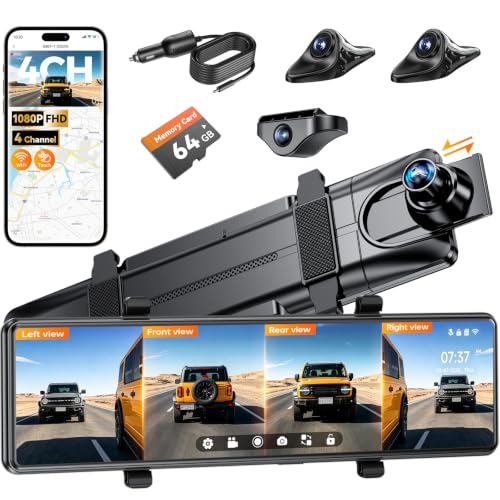 G501 4 Channel Mirror Dash Cam