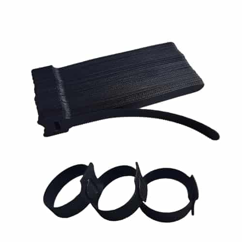 6 Inches Black Reusable Cable Ties, Multi-purpose Adjustable Cord Straps, Cable Organizer, Cord Wrap and Hook Loop Cords Management, Adjustable Cord Ties for Organizing Home, Office, Data Centers, 60 PCS