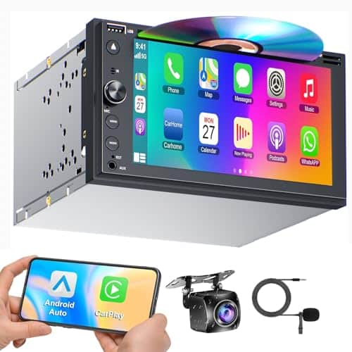 Double Din Car Stereo with CD/DVD Player