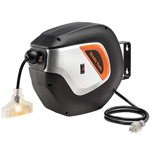 Giraffe Tools Retractable Extension Cord Reel 50FT 12 Gauge SJTOW