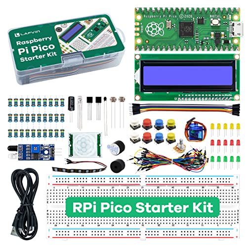 LAFVIN Basic Starter Kit for Raspberry Pi Pico, LCD1602 Display, SG90 Servo, WS2812 RGB LED, Support MicroPython & C/C++ for STEM DIY Electronic Project with Tutorial
