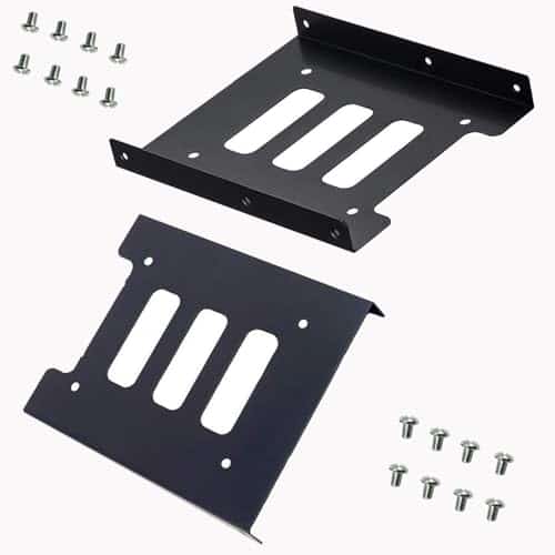 ECKDZMY 2.5 to 3.5 SSD HDD Mounting Bracket, 2 Pack Black