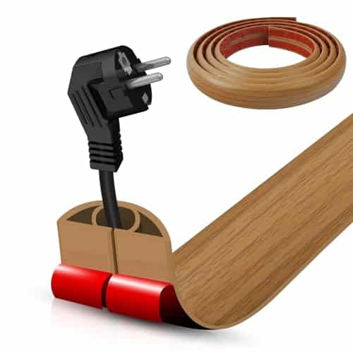DBHXXMB-HH Floor Cord Cover Self Adhesive Cord Hider,10FT Cable Management, Extension Strip Protector for Wires, Prevent Cable Trips for Offices, Gyms, Exhibitions Cavity 0.39