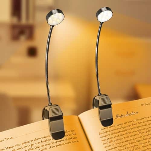 KTEBO 2 Pack Rechargeable Book Light