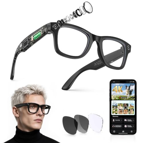 AI Smart Glasses with Camera and Bluetooth