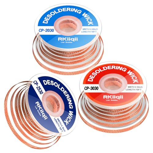 3PCS Solder Wick Braid with Flux, Upgraded Desoldering Wick
