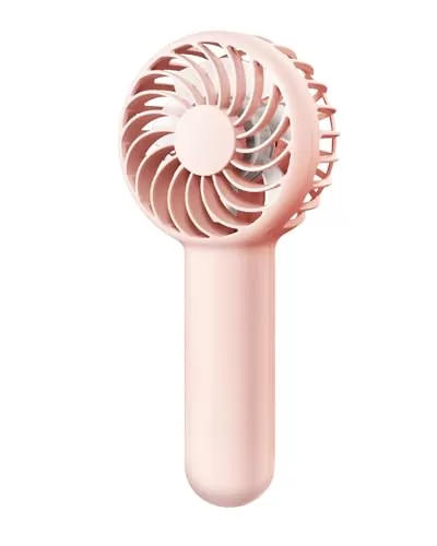 Gaiatop Mini Portable Fan, 3 Speed Powerful Handheld Fan, 2000mAh Battery Operated Cute Design Personal Small Fan, USB Rechargeable Makeup Eyelash Hand Fan Travel Essentials for Women Girls Pink