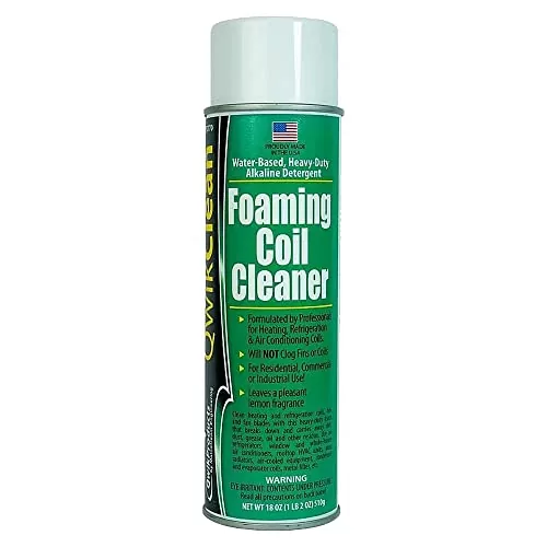 QwikProducts Foaming Coil Cleaner for AC Unit, Heating, Refrigerator, Air Conditioner No Rinse Coil Cleaner Spray Breaks Down Dirt, Dust, Grease, and Oil