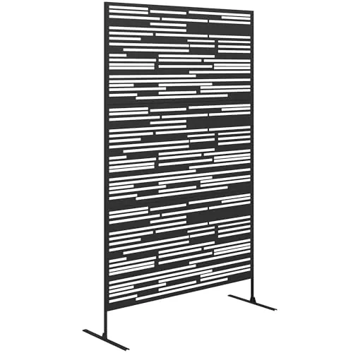 Outsunny Metal Outdoor Privacy Screen, 78